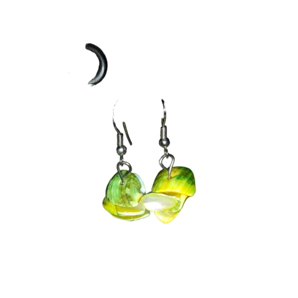 Green Shell Earrings